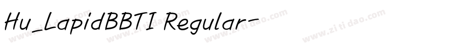 Hu_LapidBBTI Regular字体转换